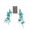 FLORAL HAPPINESS in Turquoise - Handmade Earrings